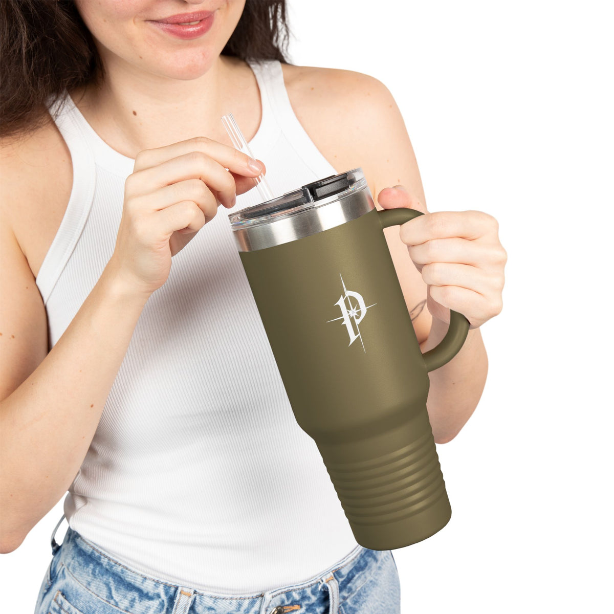 P4 Tumbler with Handle & Straw