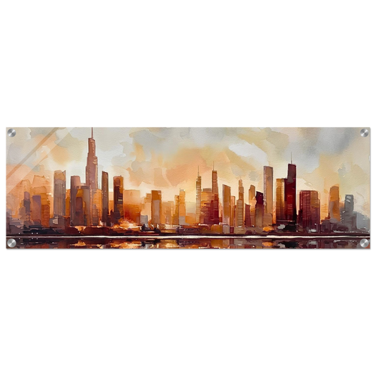 Urban Reflections Dawn Acrylic canvas