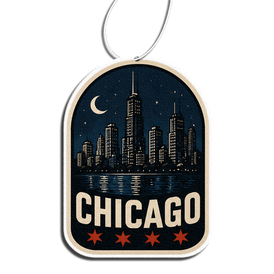 Phantom4 Chicago Night Skyline Car Air Freshener - Phantom 4