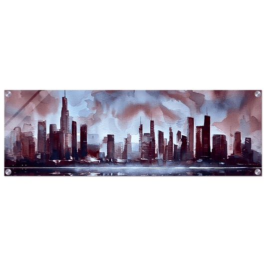 Urban Reflections Twilight Acrylic Canvas - Phantom 4