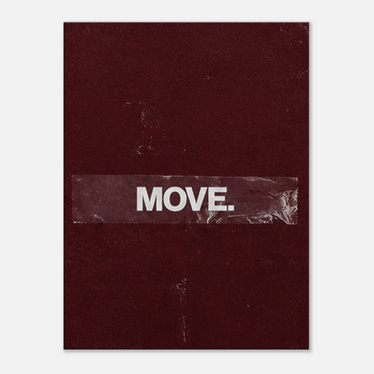 Move – Minimalist Motivation Canvas Art