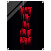Never Let Me Down Again – Statement Acrylic Glass Art