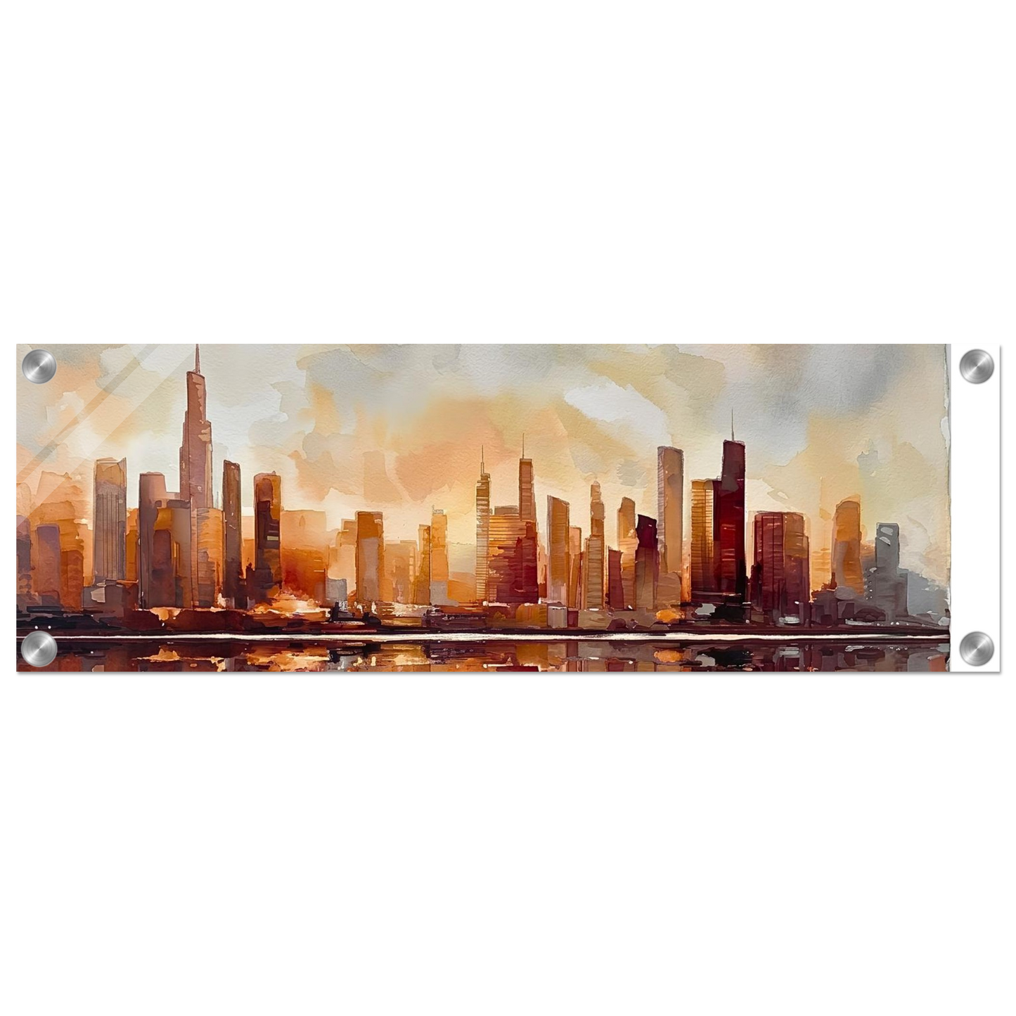 Urban Reflections Dawn Acrylic canvas