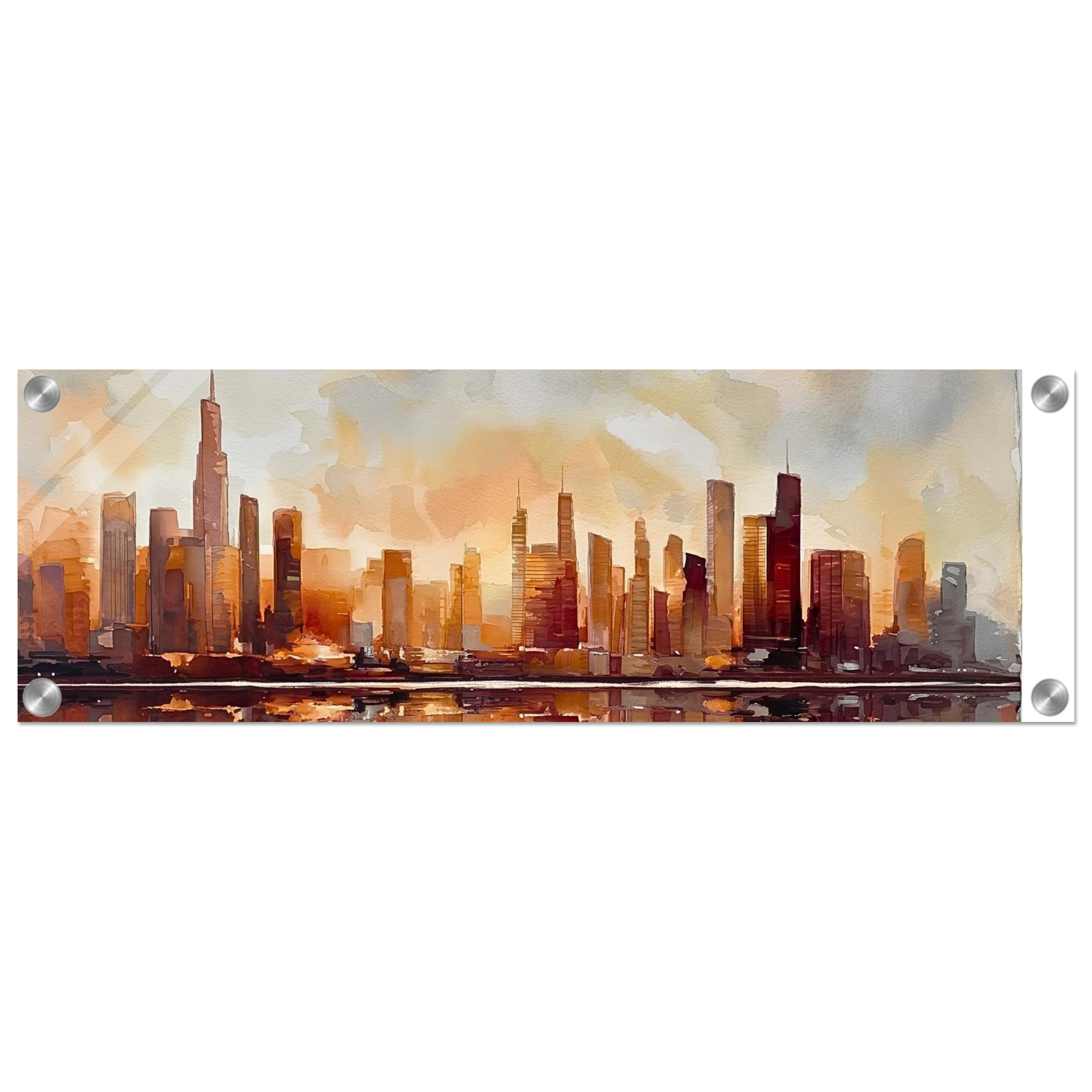 Urban Reflections Dawn Acrylic canvas
