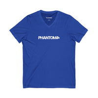Phantom Logo V-Neck Tee — Minimalist Retro Band-Style Shirt