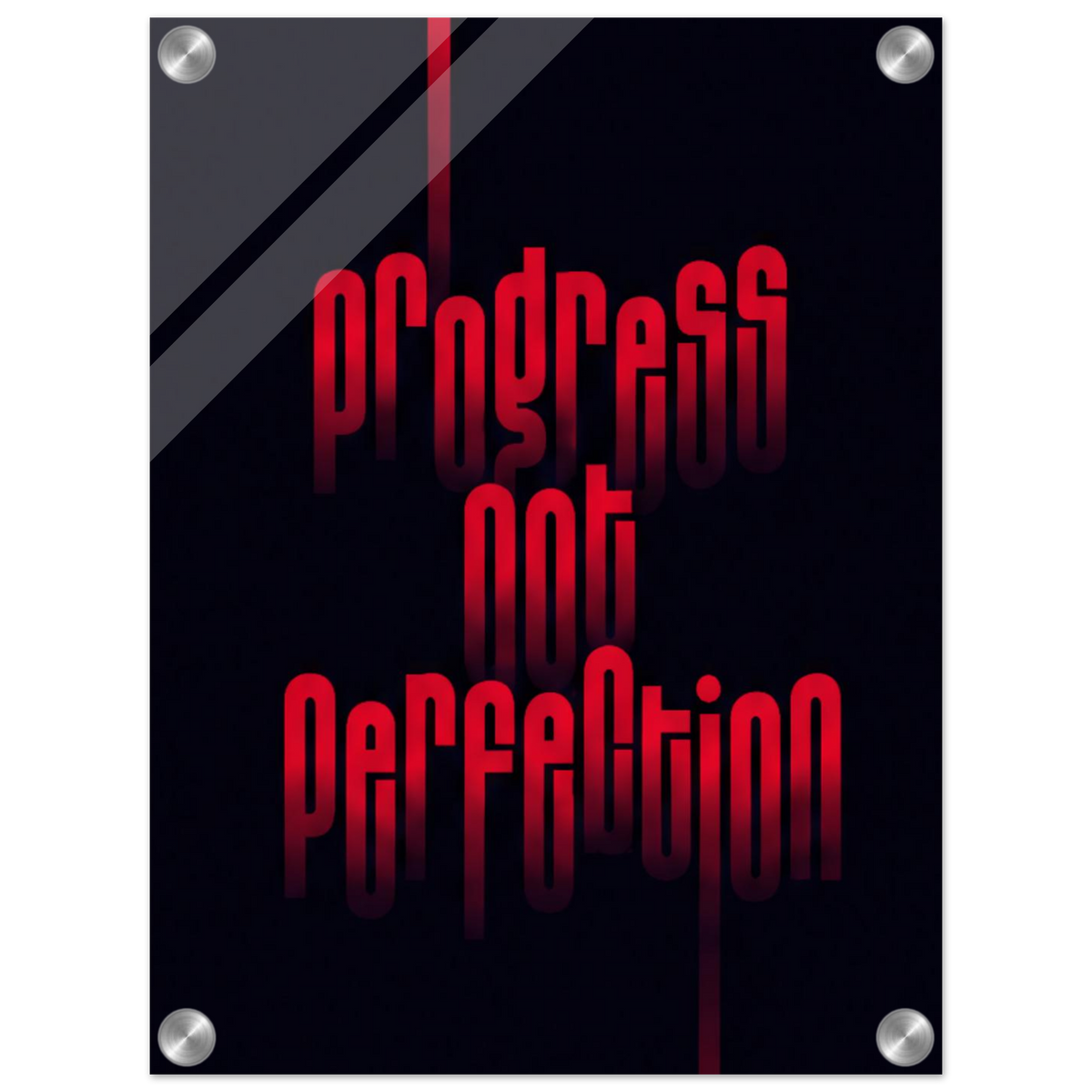 Progress Not Perfection – Motivation Acrylic Glass Art