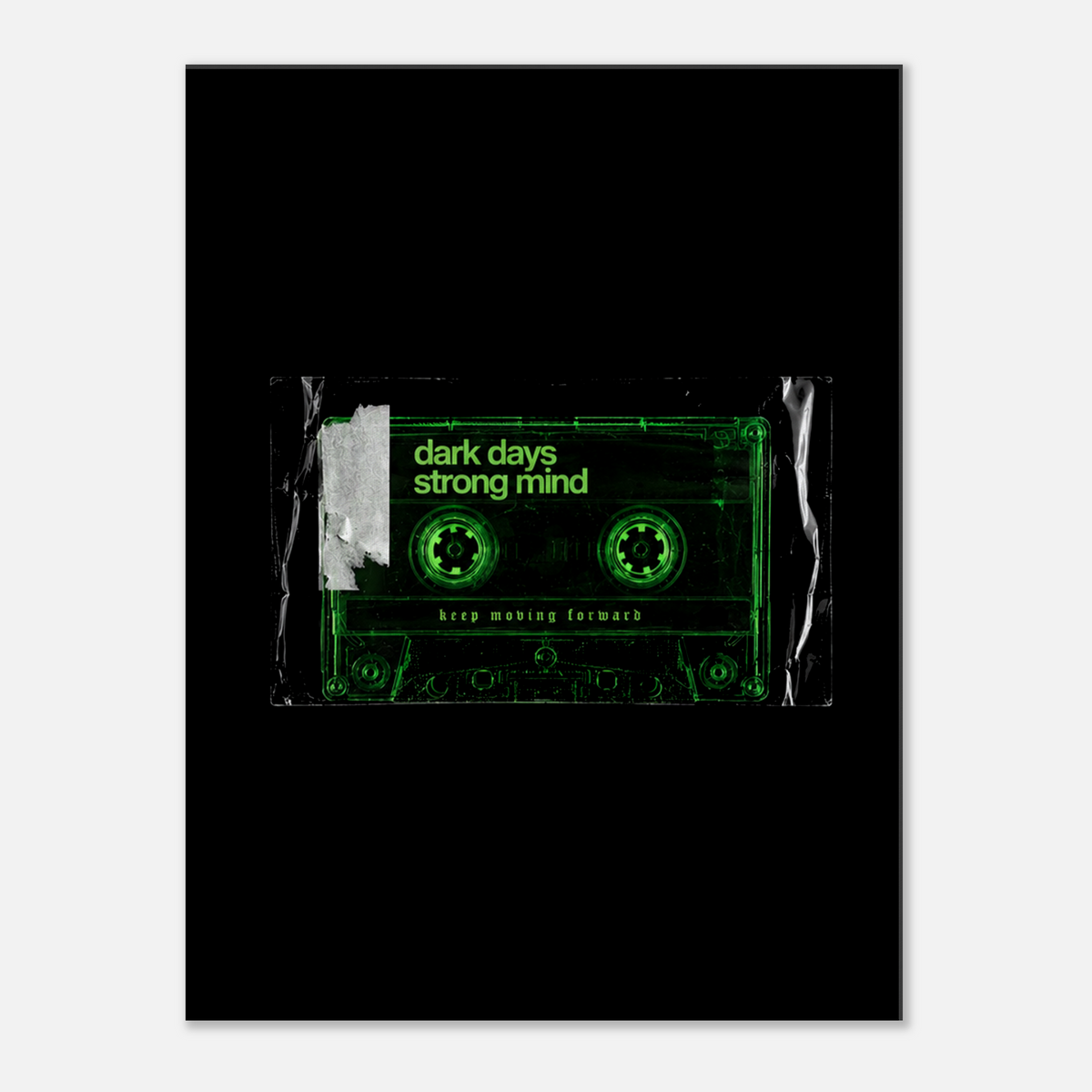 Dark Days, Strong Mind – Motivation Canvas Art