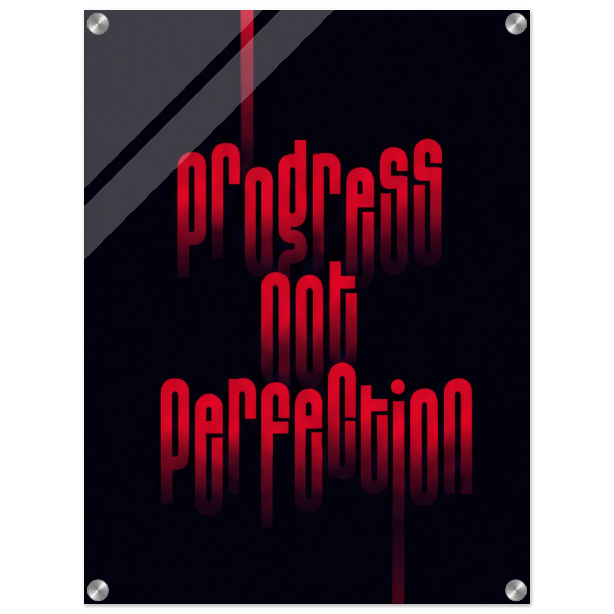 Progress Not Perfection – Motivation Acrylic Glass Art