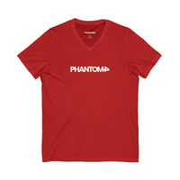 Phantom Logo V-Neck Tee — Minimalist Retro Band-Style Shirt