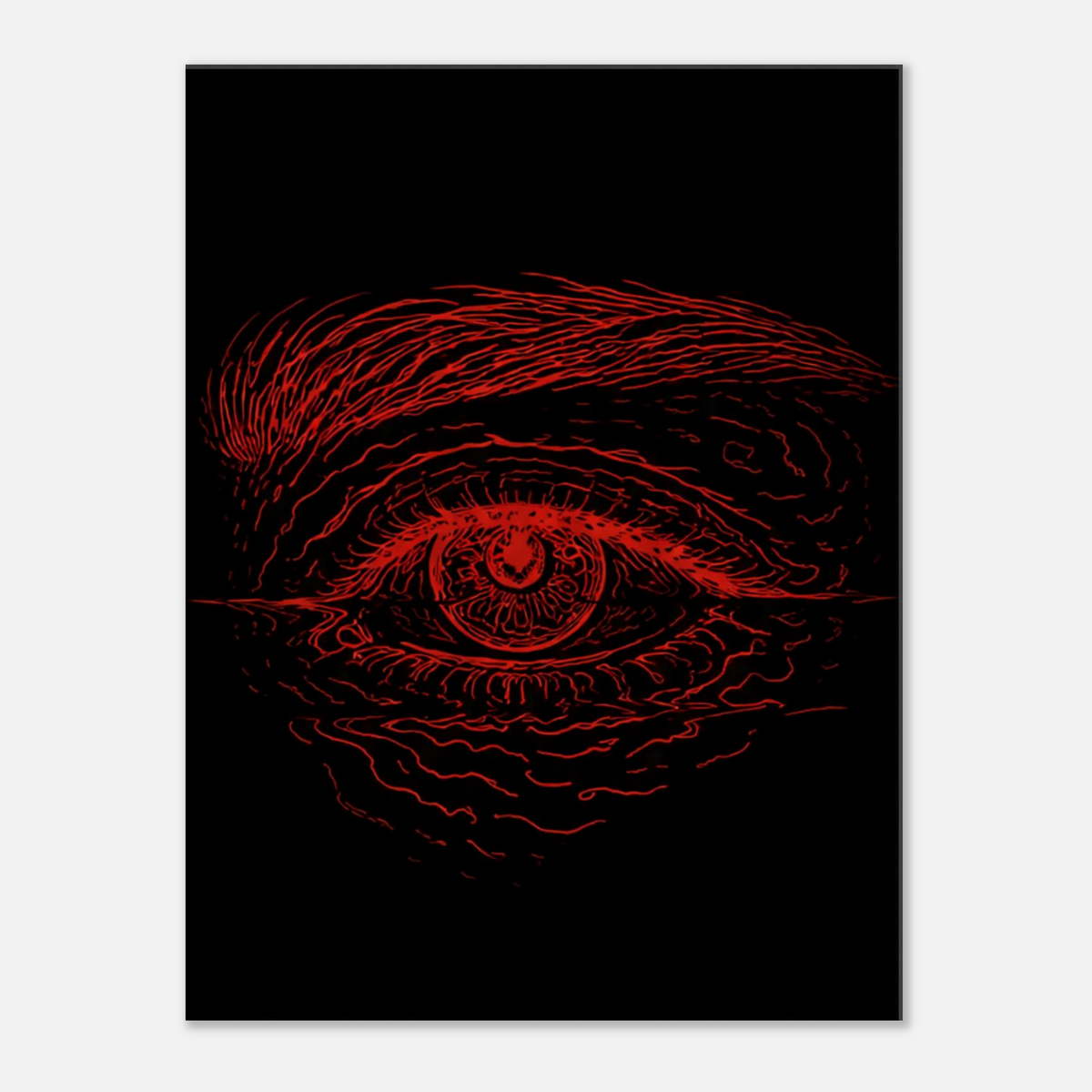 Red Line Eye – Abstract Anatomy Canvas Art