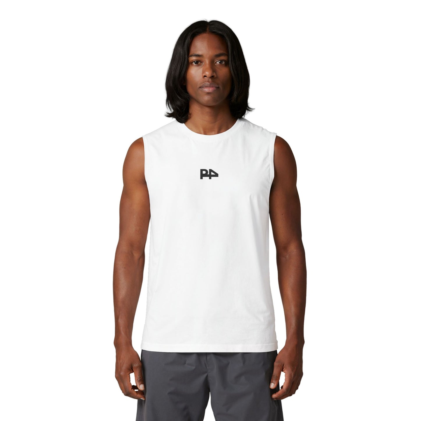PA Logo Muscle Tank — Minimalist Athletic Sleeveless Tee