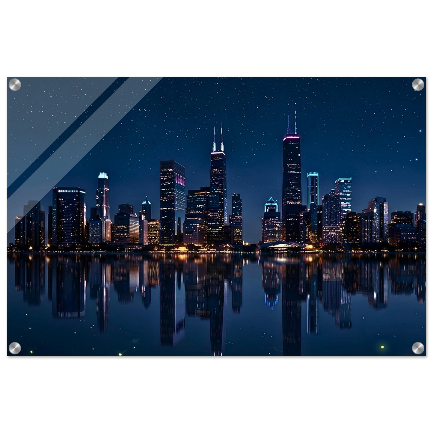 Midnight Skyline Acrylic canvas
