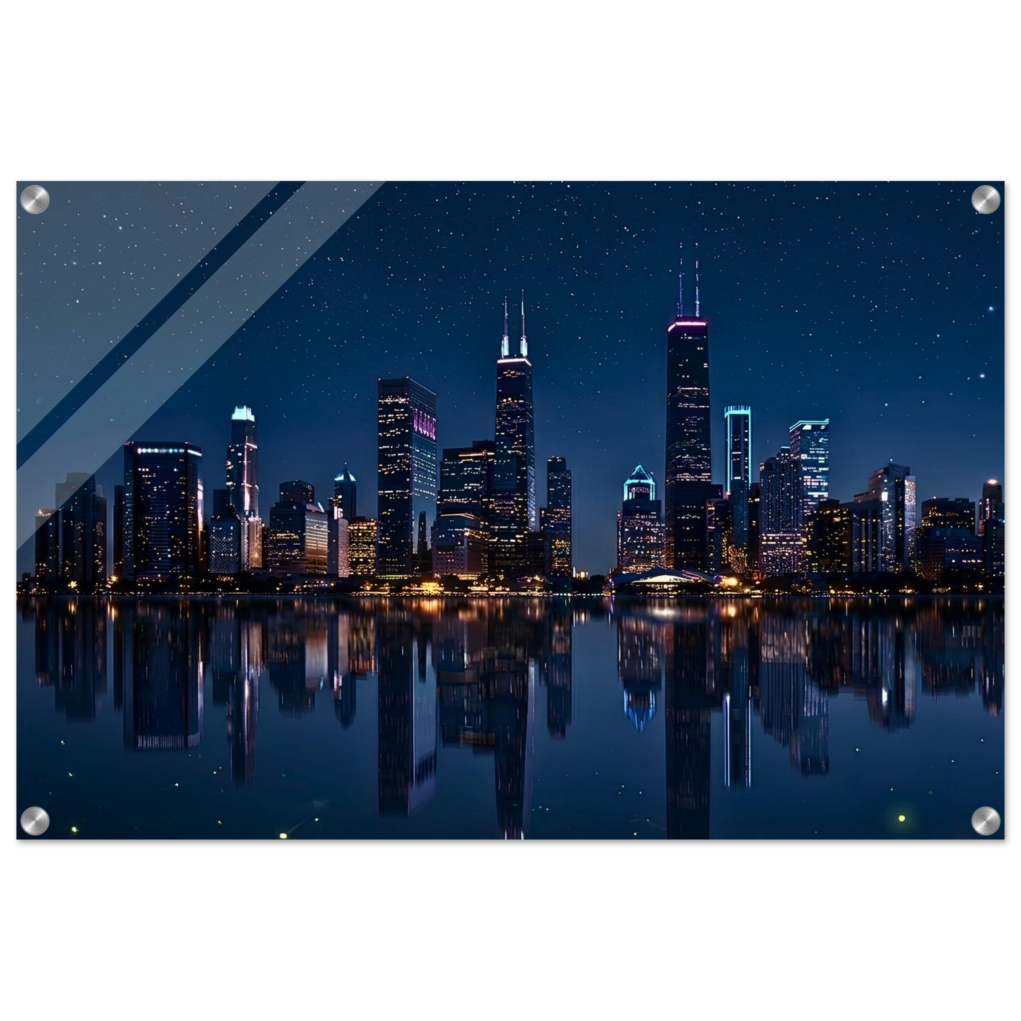 Midnight Skyline Acrylic canvas