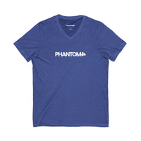 Phantom Logo V-Neck Tee — Minimalist Retro Band-Style Shirt
