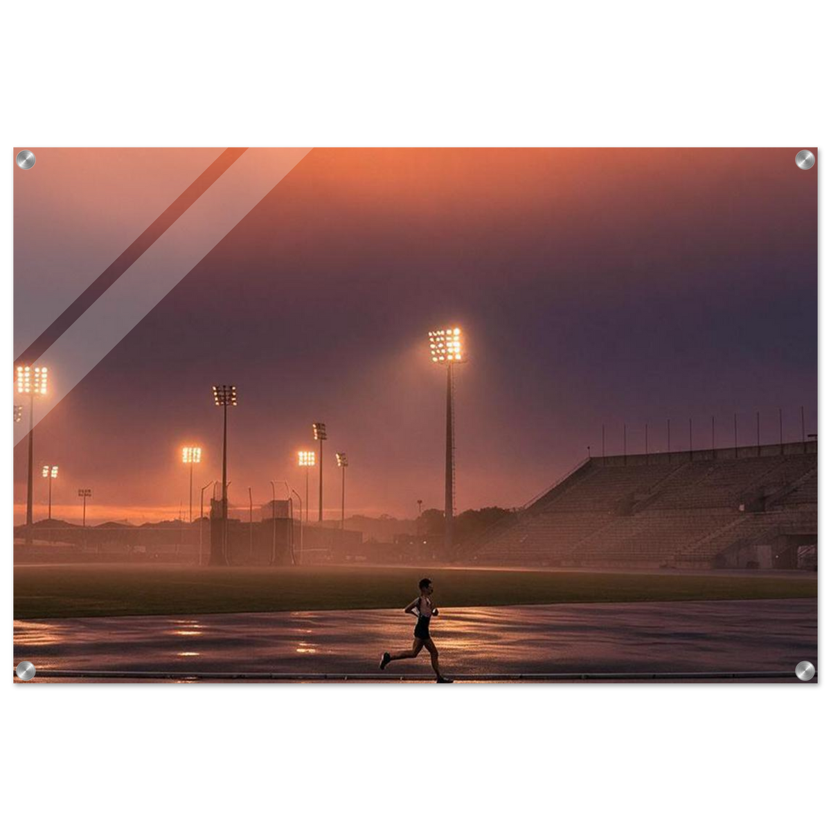Under the Stadium Lights – Sports Acrylic Glass Art