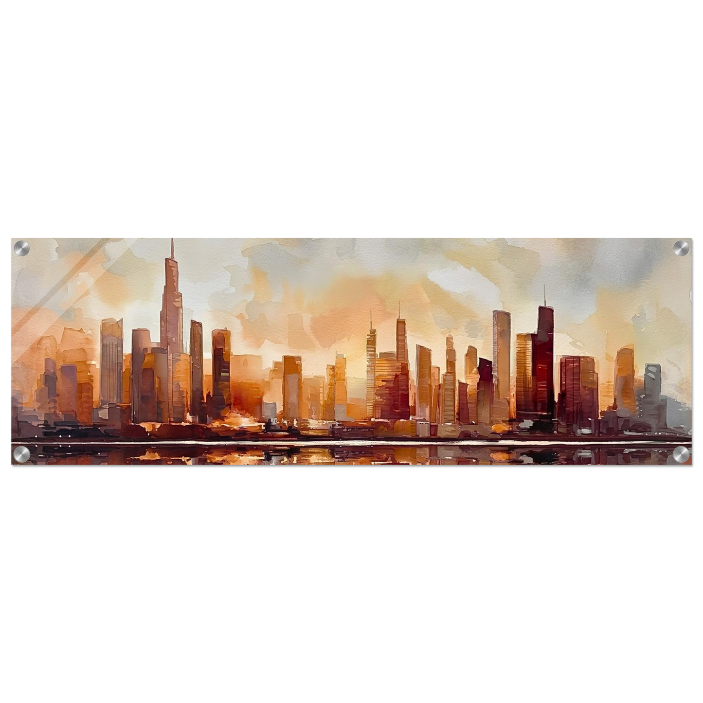 Urban Reflections Dawn Acrylic canvas