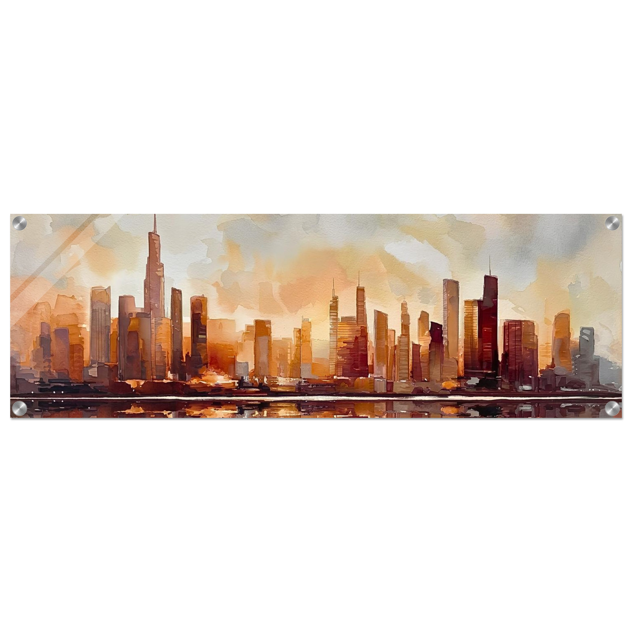 Urban Reflections Dawn Acrylic canvas