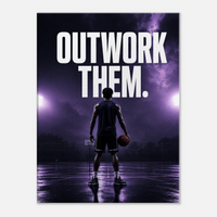 Outwork Them – Basketball Motivation Canvas Art