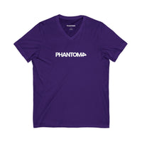 Phantom Logo V-Neck Tee — Minimalist Retro Band-Style Shirt