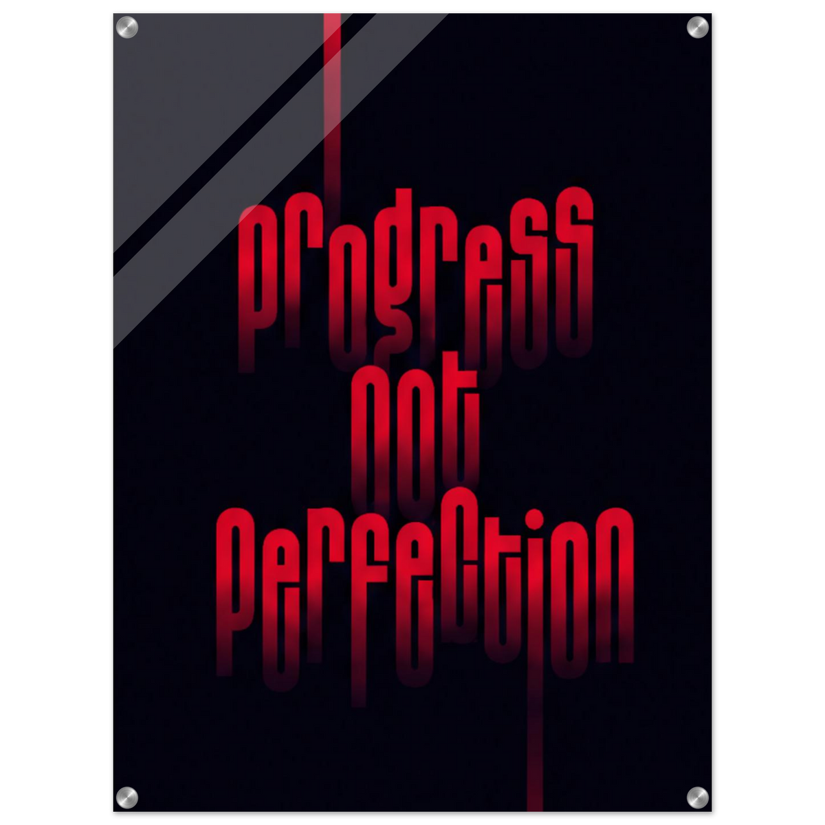 Progress Not Perfection – Motivation Acrylic Glass Art