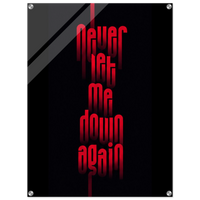Never Let Me Down Again – Statement Acrylic Glass Art