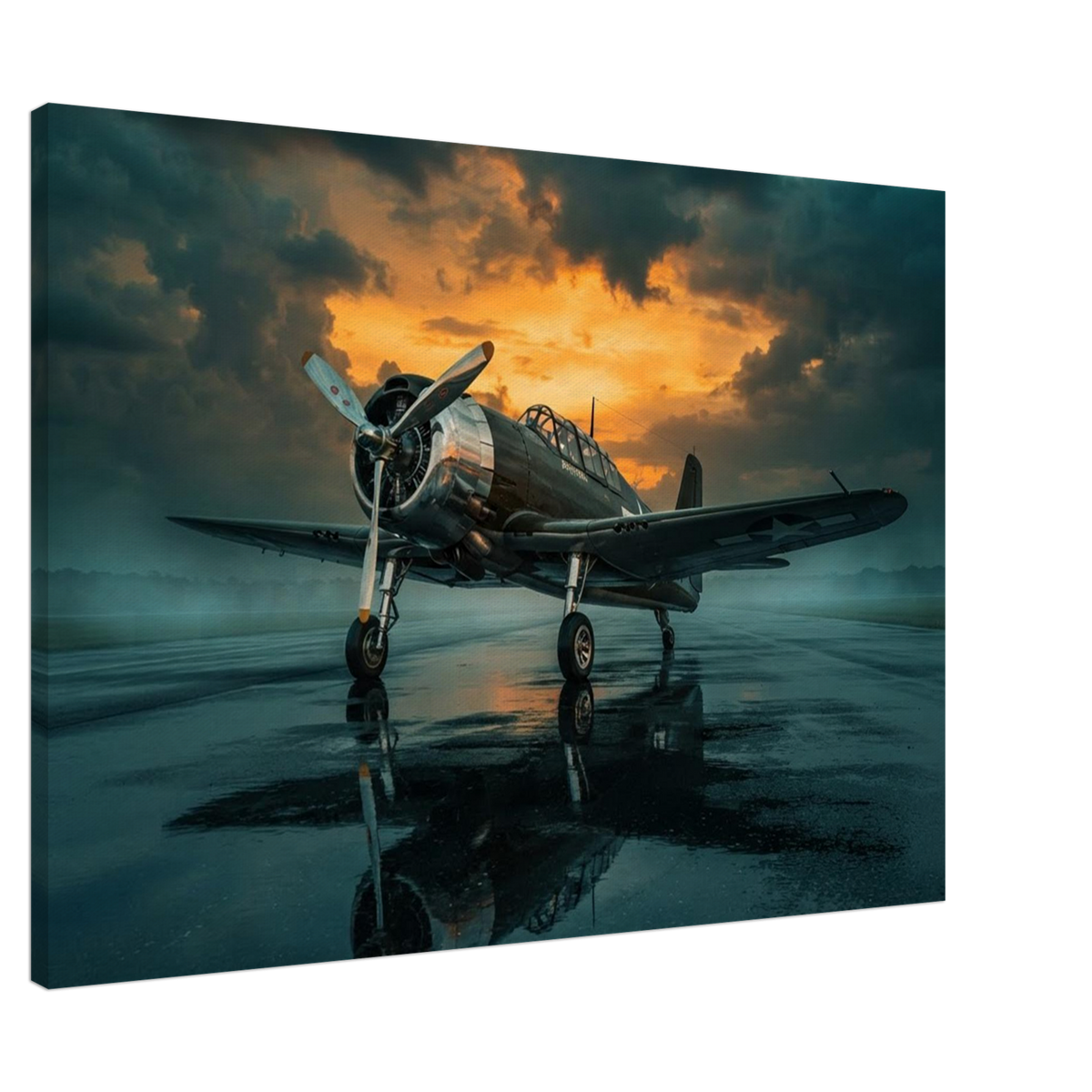 Vintage Fighter – Aviation Canvas Art