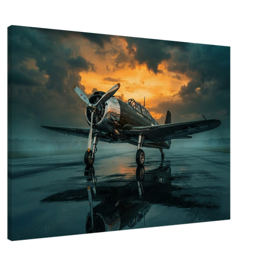 Vintage Fighter – Aviation Canvas Art