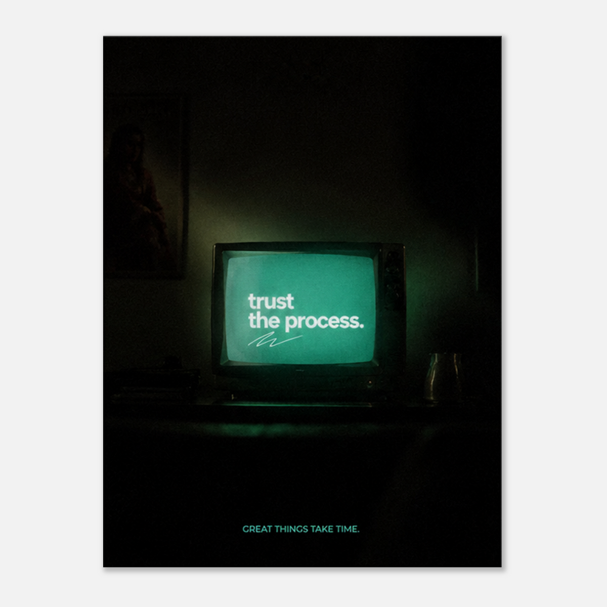 Trust the Process – Retro Motivation Canvas Art