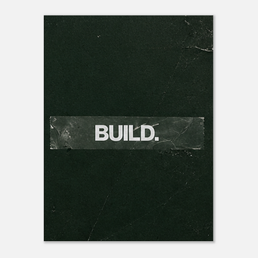 Build – Minimalist Motivation Canvas Art