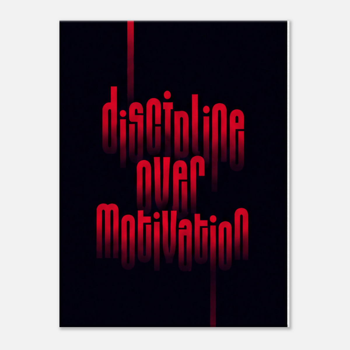 Discipline Over Motivation – Motivation Canvas Art
