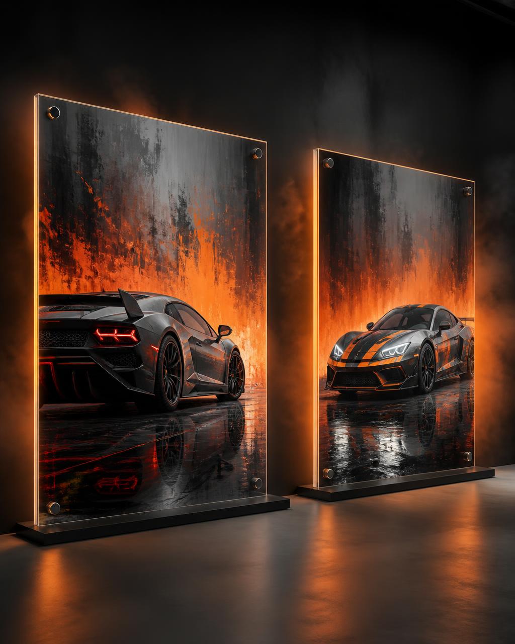 Canvas and acrylic art duo
