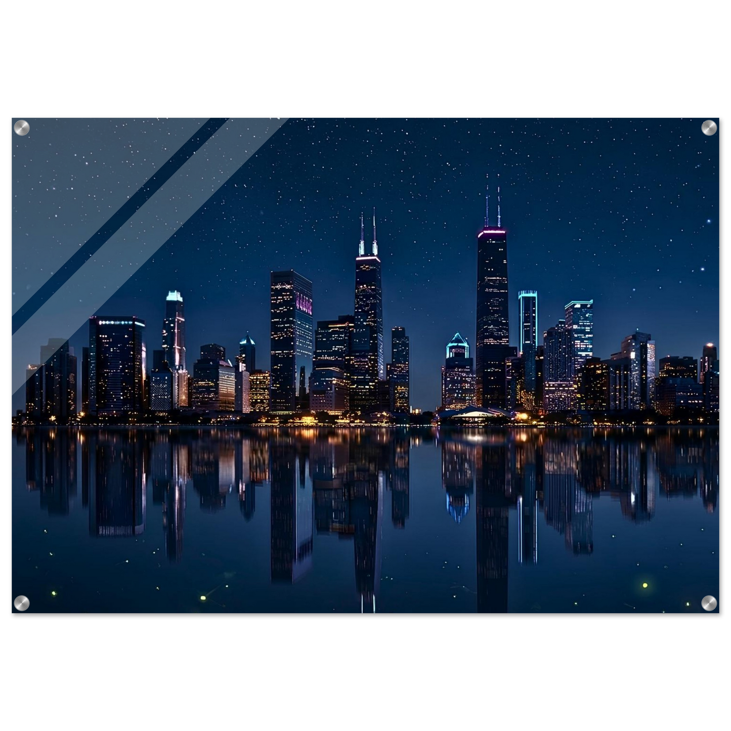 Midnight Skyline Acrylic canvas