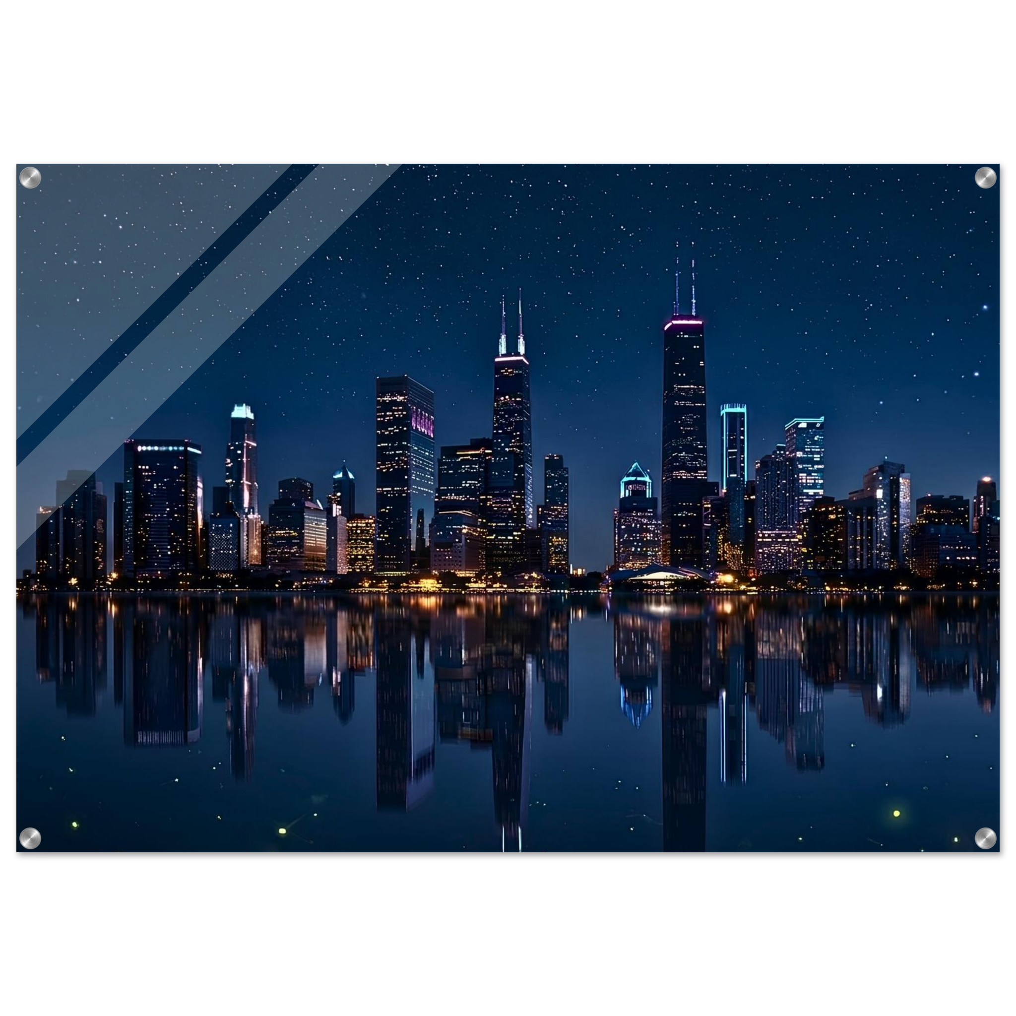 Midnight Skyline Acrylic canvas