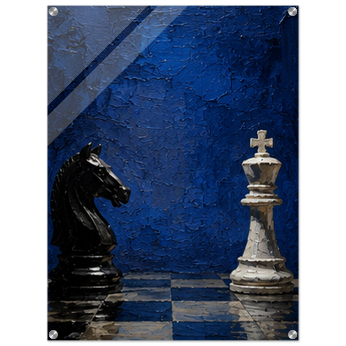 Knight vs King – Chess Acrylic Glass Art