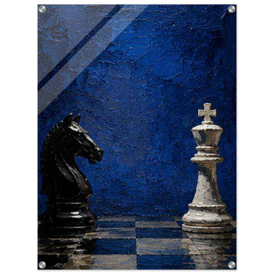 Knight vs King – Chess Acrylic Glass Art