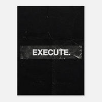 Execute – Minimalist Motivation Canvas Art