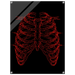 Anatomical Ribcage – Red Line Acrylic Glass Art