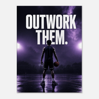 Outwork Them – Basketball Motivation Canvas Art