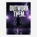 Outwork Them – Basketball Motivation Canvas Art