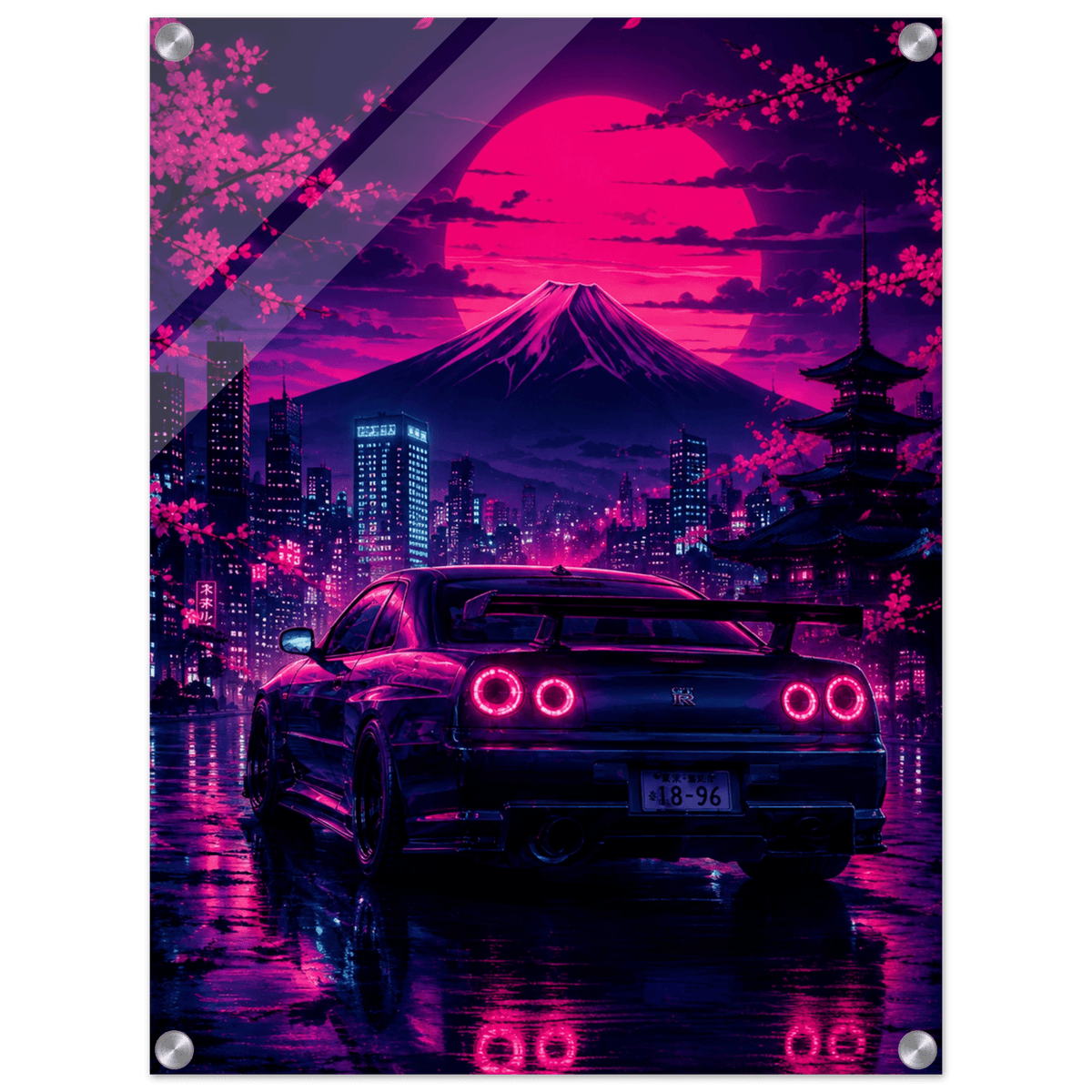 Midnight Sakura Acrylic Canvas - Phantom 4