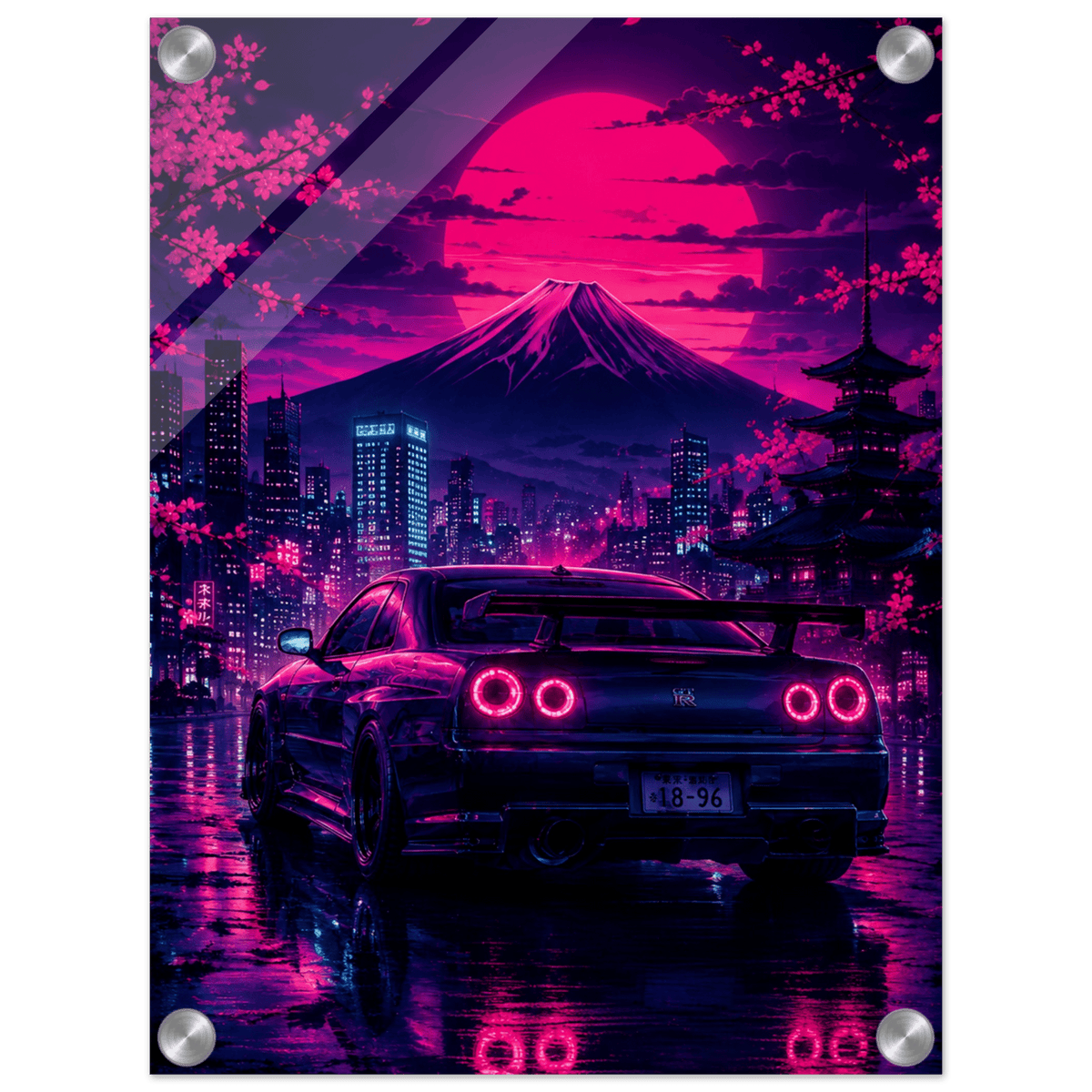 Midnight Sakura Acrylic Canvas - Phantom 4