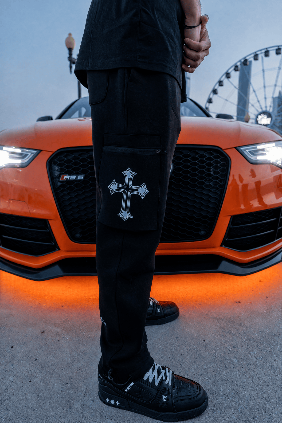 PHANTOM4 Blessed Black Cargo Pants - Phantom 4