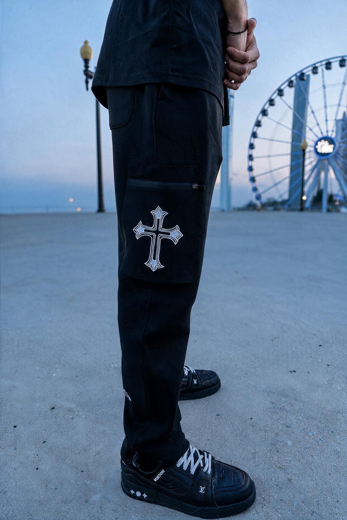 PHANTOM4 Blessed Black Cargo Pants - Phantom 4