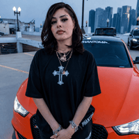 PHANTOM4 Blessed Cross Black Oversized T-Shirt - Phantom 4