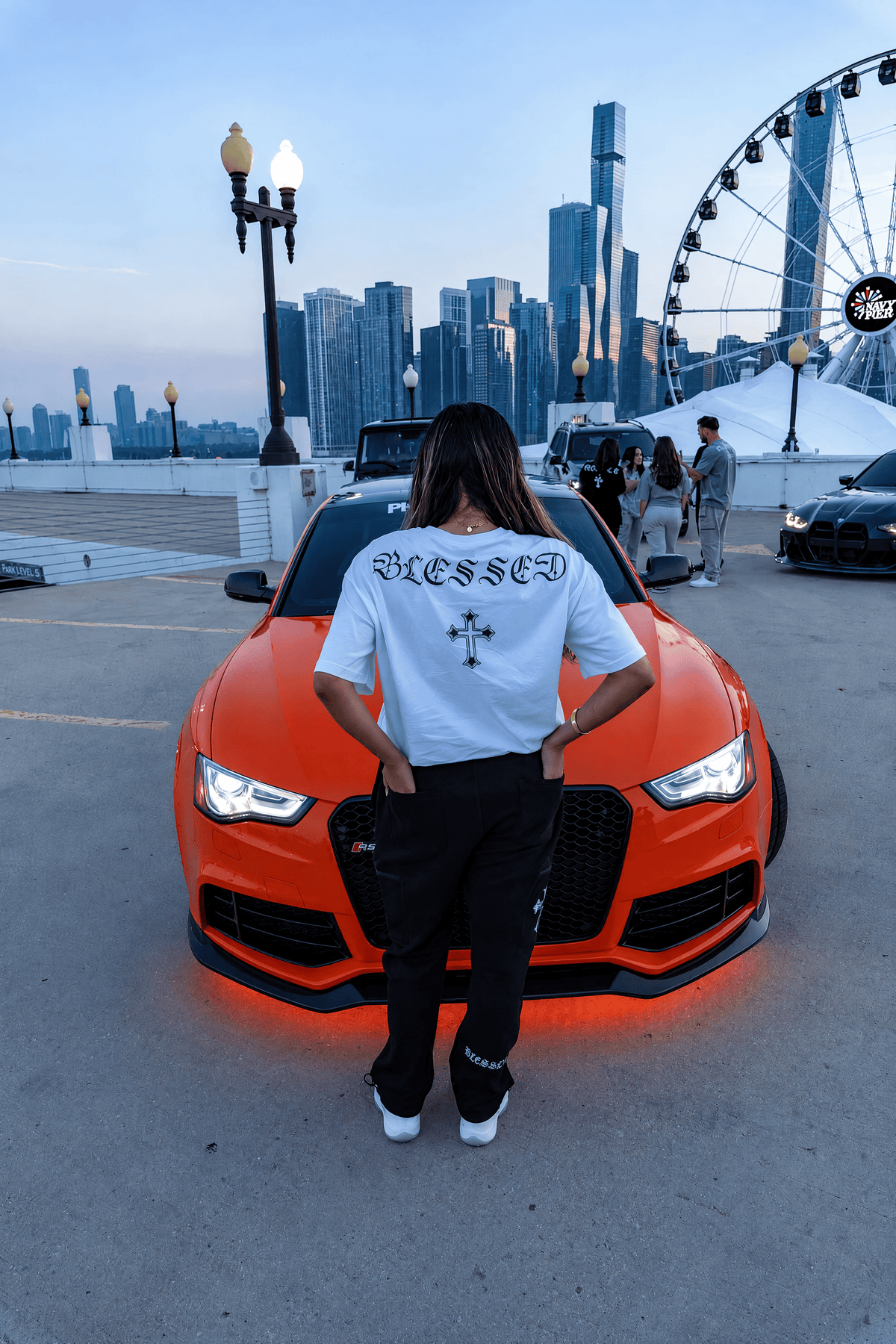 PHANTOM4 Blessed Cross White Oversized T-Shirt - Phantom 4