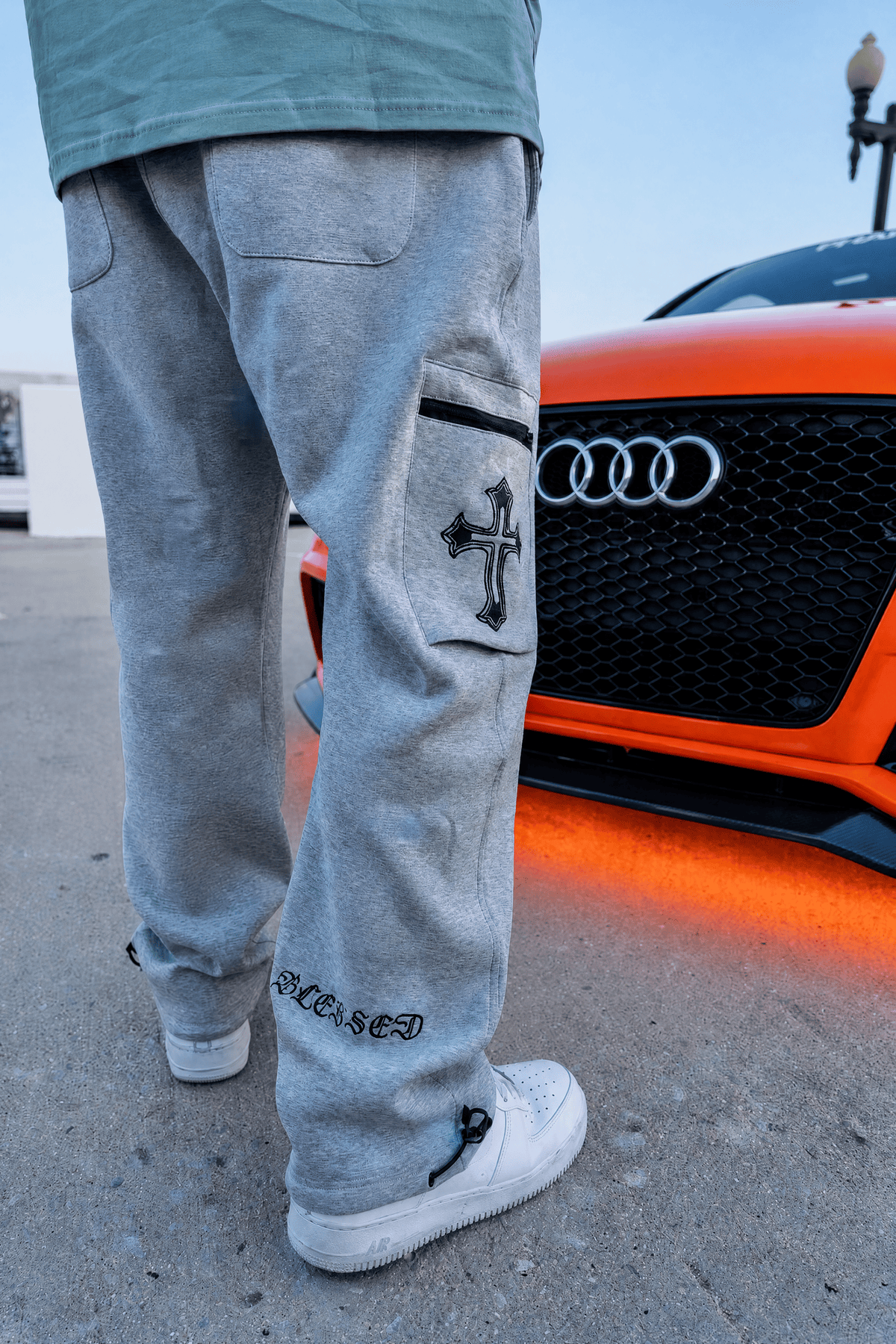 PHANTOM4 Blessed Grey Cargo Pants - Phantom 4