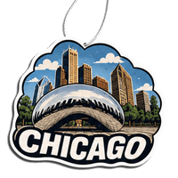 Phantom4 Chicago Bean Skyline Car Air Freshener - Phantom 4