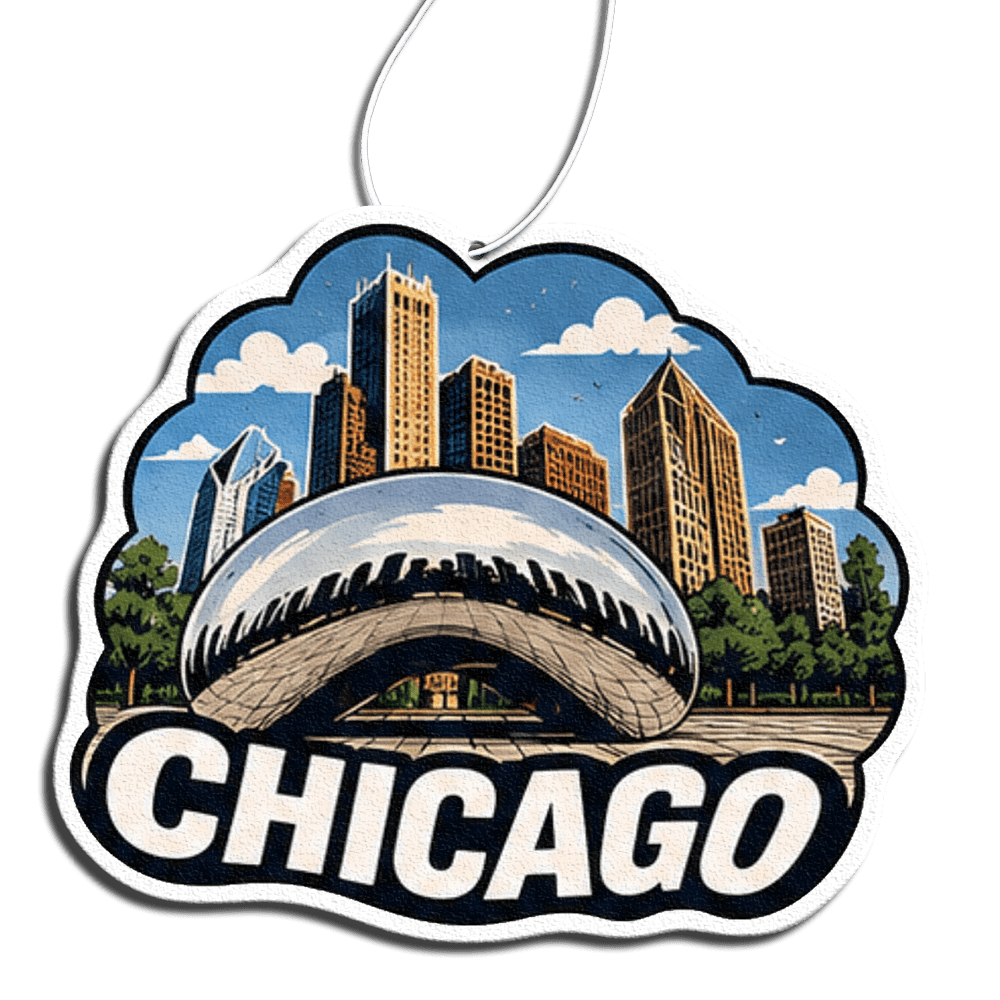 Phantom4 Chicago Bean Skyline Car Air Freshener - Phantom 4