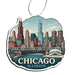 Phantom4 Chicago Illinois Skyline Car Air Freshener - Phantom 4