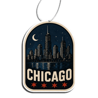 Phantom4 Chicago Night Skyline Car Air Freshener - Phantom 4